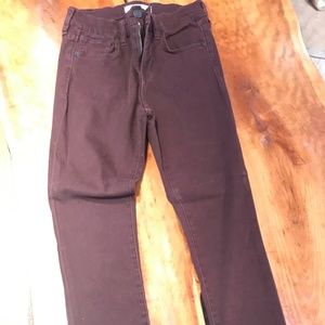 Madewell Burgundy High Rise Skinny